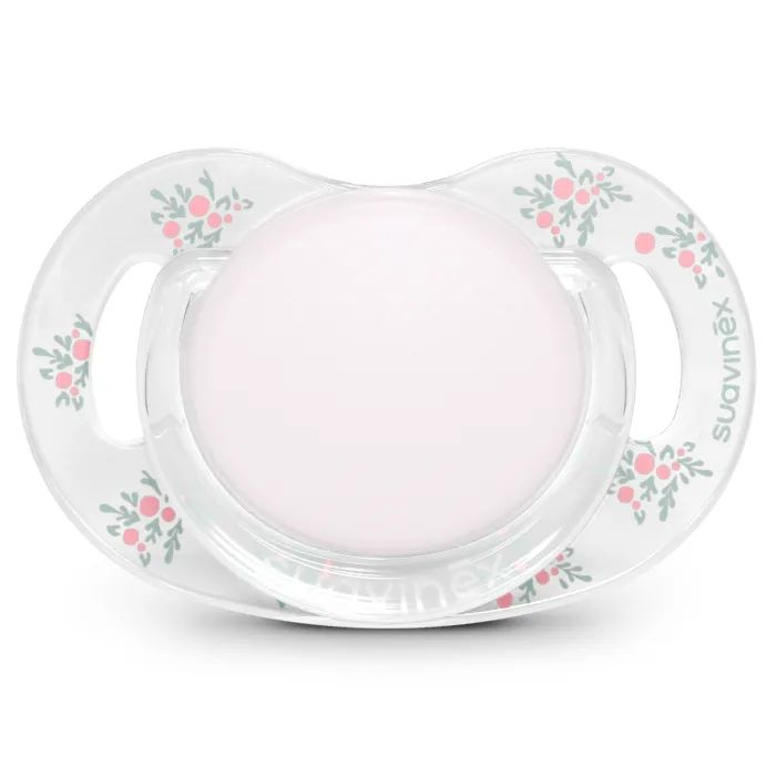 Пустышка Suavinex Poetry фізіологічна, 0-6 місяців, світло-рожева з малюнком (308929)