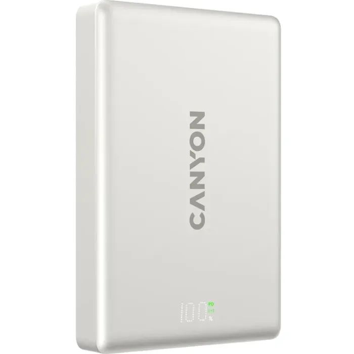 Батарея універсальна Canyon 10000mAh OnPower 511 PD20W Magnetic wireless MagSafe Grey (CNS-CPB511G) зображення 2