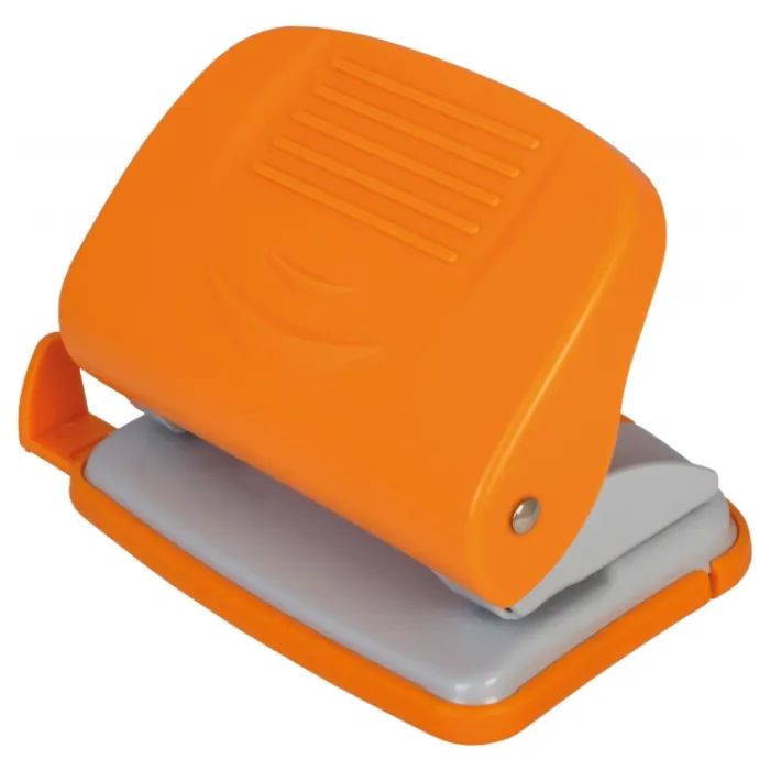 Діркопробивач Economix пластиковий з лінійкою, до 20 аркушів помаранчевий (E40134-06)