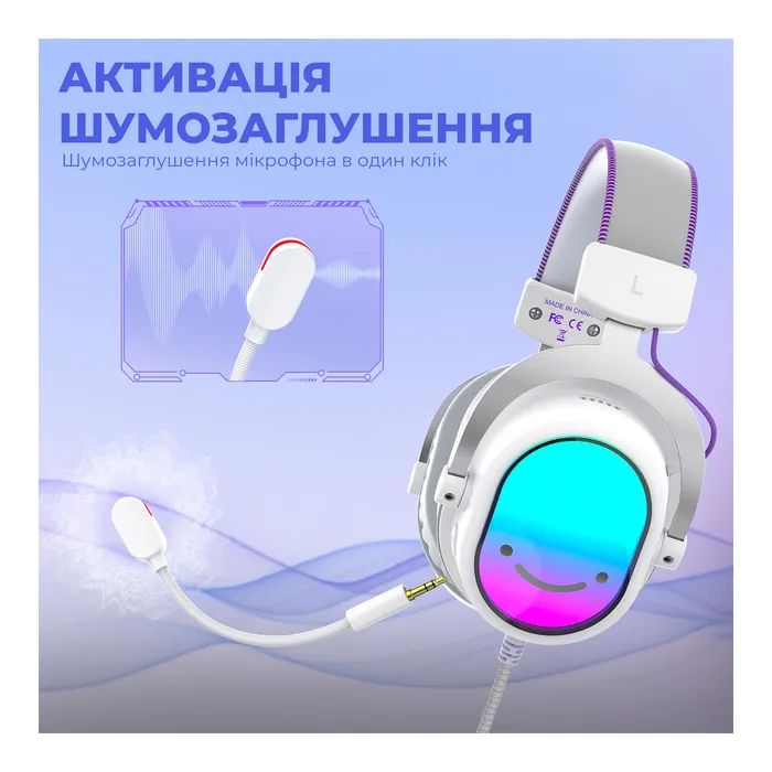 Навушники Fifine H16 7.1 RGB White (H16W) зображення 9