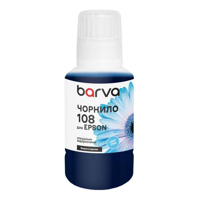 Чернила Barva Epson 108 140 мл, light cyan, special, OneKey (E108-1013)