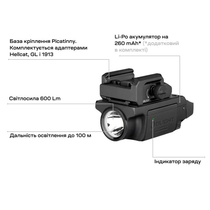 Фонарь Olight PL-Mini 3 Valkyrie Black (0.0002.0093) изображение 10