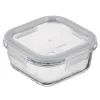 Пищевой контейнер Ardesto Gemini квадратний, 0.5л, боросилікатне скло, прозорий (AR1250BSQ)