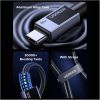 Дата кабель USB-C to USB-C 0.5m PD60W 3A braided L524 gray Ugreen (55764) зображення 5