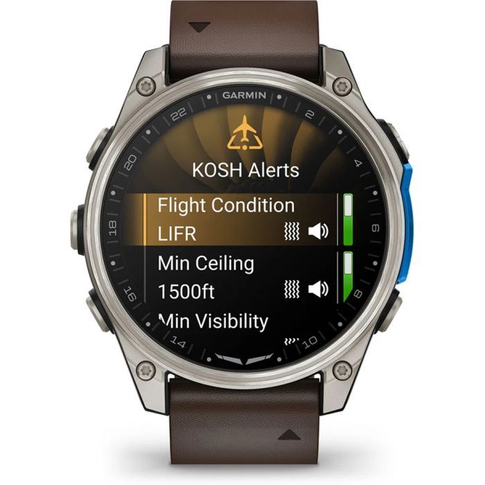 Смарт-часы Garmin D2 Mach 2, 47mm, Saph, Bare Ti/Blk w/LthrBd, GPS (010-02904-31) изображение 10