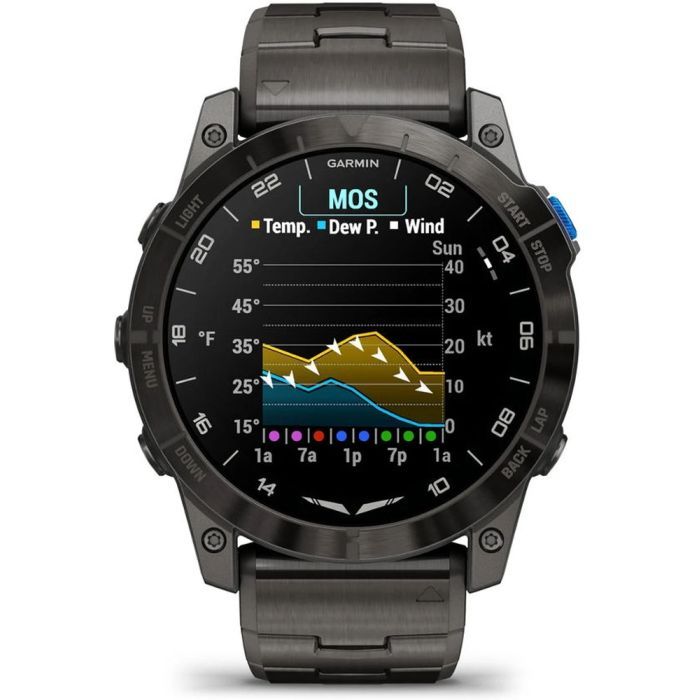 Смарт-часы Garmin D2 Mach 2, 47mm, Saph, Bare Ti/Blk w/LthrBd, GPS (010-02904-31) изображение 11