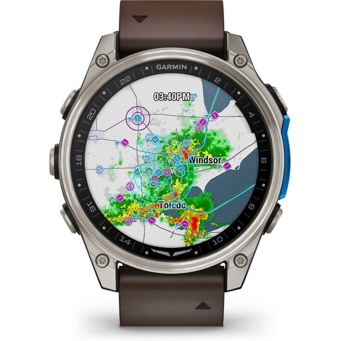 Смарт-часы Garmin D2 Mach 2, 47mm, Saph, Bare Ti/Blk w/LthrBd, GPS (010-02904-31) изображение 2
