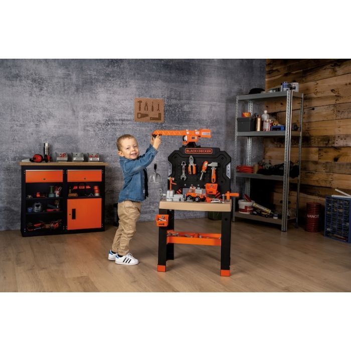 Игровой набор Smoby Блэк+Деккер. Профессиональная мастерская с подъемным краном и машинкой (7600360741) изображение 4