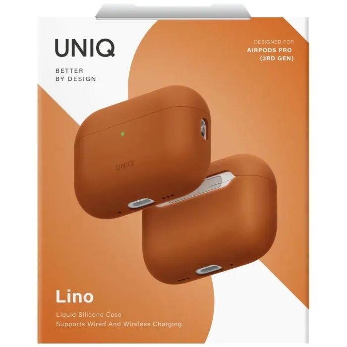 Чехол для наушников Uniq Lino для AirPods Pro 3 gen Silicone Pink (8886463696873) изображение 6