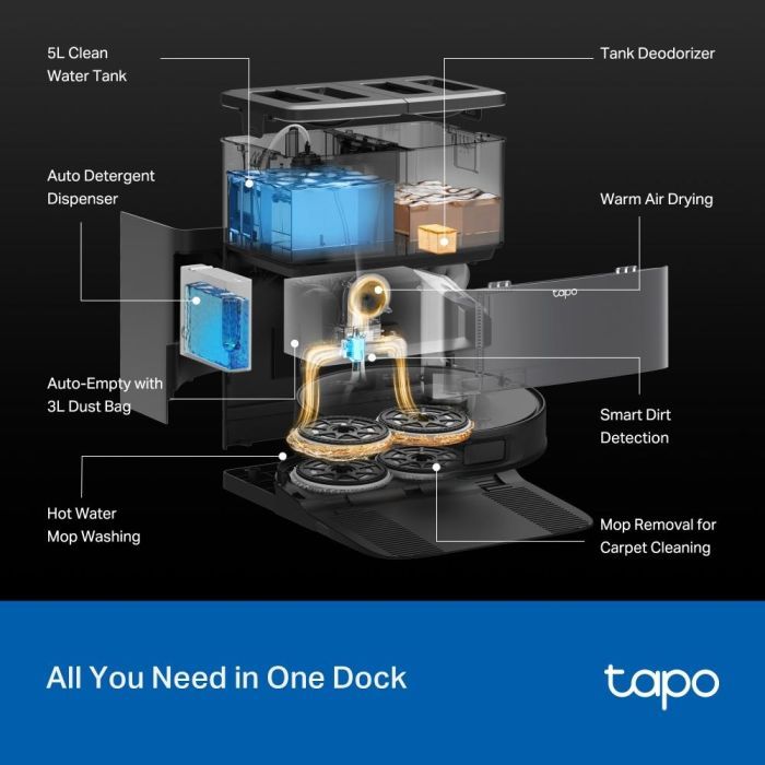 Пылесос TP-Link Tapo RV50 Pro Omni изображение 8