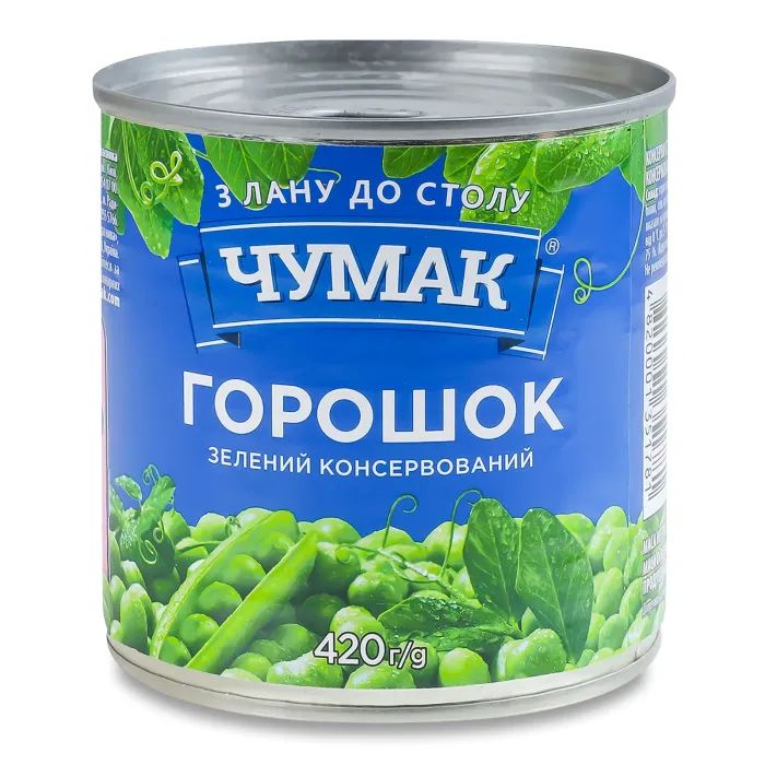 Овощная консервация Чумак Горошек зеленый консервированный 420 г (4820001351781)