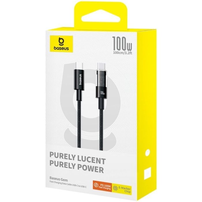 Дата кабель USB-C to USB-C 1.0m 100W black Baseus (1167202) изображение 7