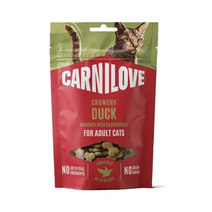 Лакомство для котов Carnilove Crunchy Snack Duck with Raspberries 50 г (8595602582518)