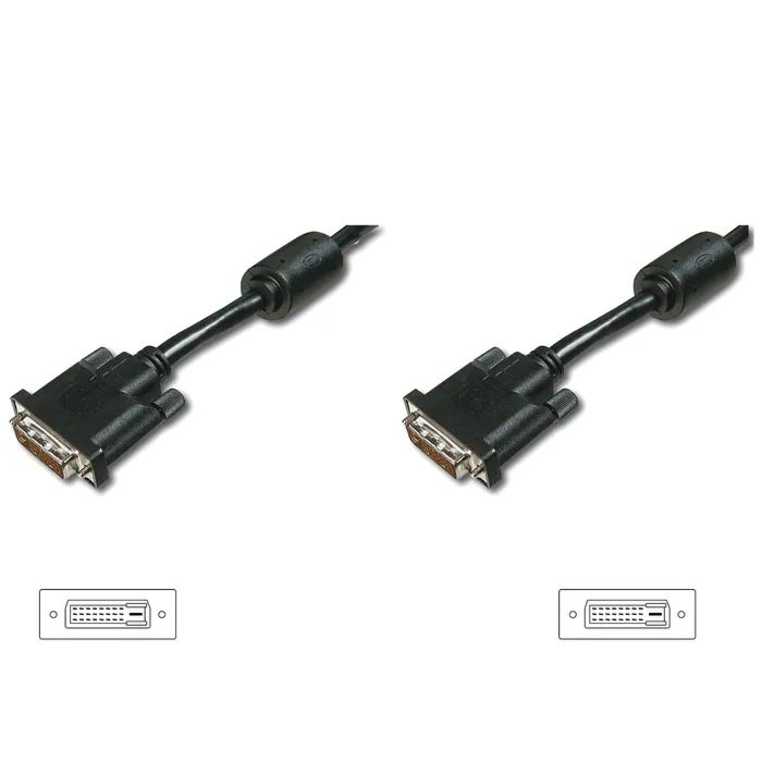Кабель мультимедийный DVI M to DVI M 3.0m 24+1pin 2560x1600 30Hz black Digitus (AK-320101-030-S)