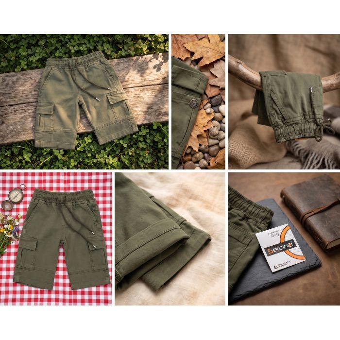 Шорты детские Sercino с накладными карманами (24282-98B-green) изображение 9