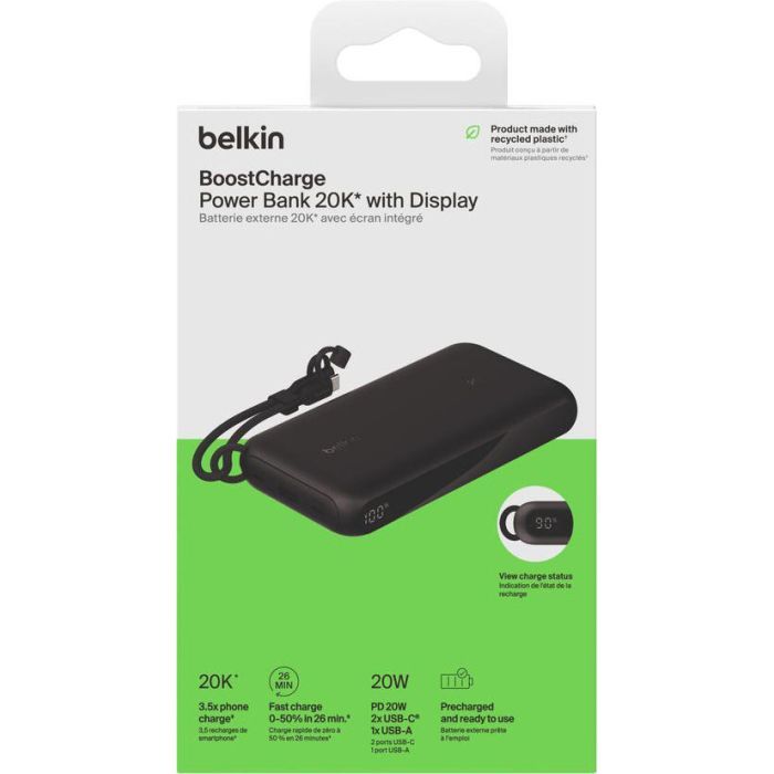 Батарея универсальная Belkin 20000mAh, 20W Black (BPB028HQBK) изображение 11
