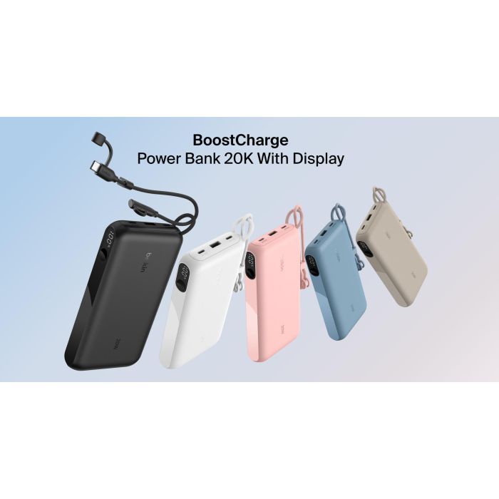 Батарея универсальная Belkin 20000mAh, 20W Black (BPB028HQBK) изображение 2