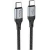 Дата кабель USB-C to USB-C 1.0m 3A nylon X102 black HOCO (6942007608787) изображение 2