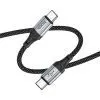 Дата кабель USB-C to USB-C 1.0m 3A nylon X102 black HOCO (6942007608787) изображение 3