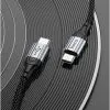 Дата кабель USB-C to USB-C 1.0m 3A nylon X102 black HOCO (6942007608787) изображение 6