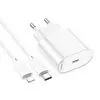 Зарядное устройство HOCO C109A USB-C PD20W + cable USB-C to Lightning white (6942007656665) изображение 4