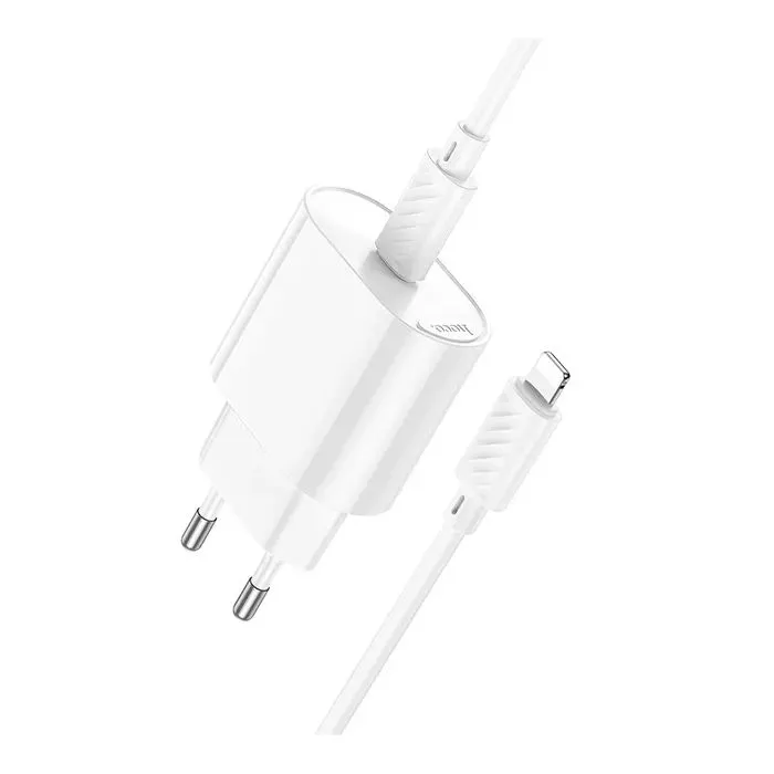 Зарядное устройство HOCO C109A USB-C PD20W + cable USB-C to Lightning white (6942007656665) изображение 5