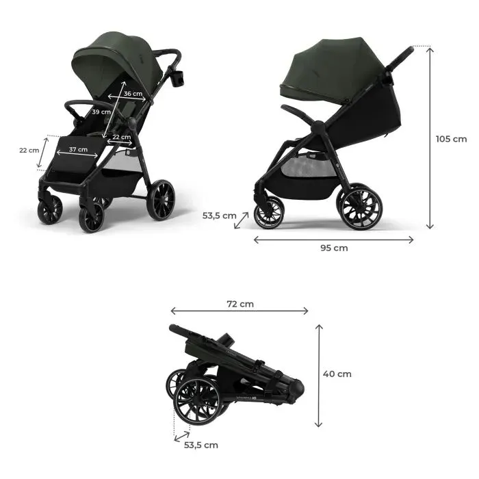 Коляска Kinderkraft Grande 2 Green (KSGRAN02GRE0000) (5902533929597) зображення 5