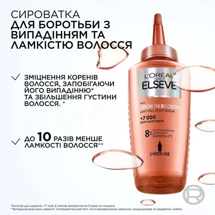 Сироватка для волосся Elseve Growth Booster Anti-Fall Scalp Serum 102 мл (3600524198367) зображення 3