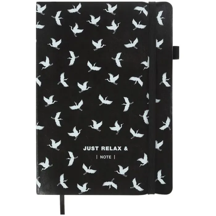 Книга записна Buromax RELAX, А5, 96 аркушів, нелінований, чорний (BM.295001-01)