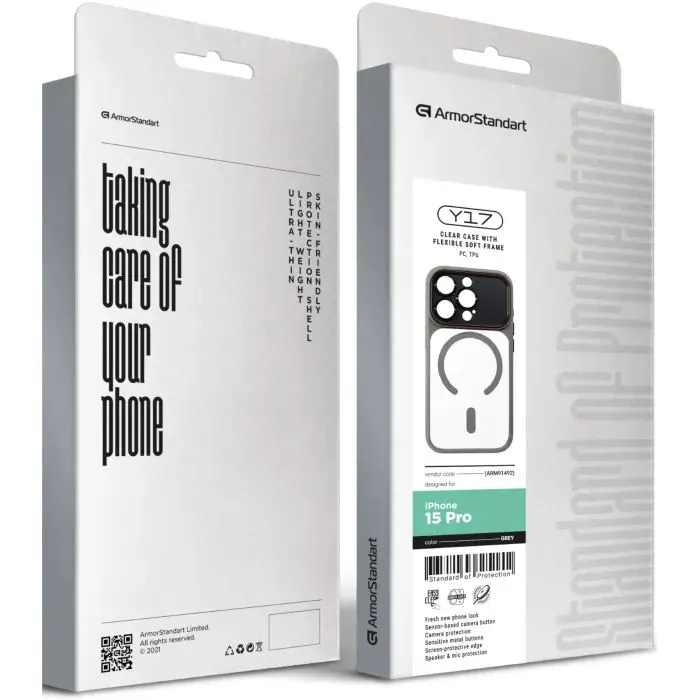 Чехол для мобильного телефона Armorstandart Y17 MagCase Apple iPhone 15 Pro Grey (ARM91492) изображение 3