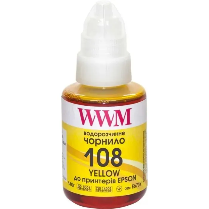 Чернила WWM Epson L8050/L18050 140г Yellow KeyLock (E108Y)
