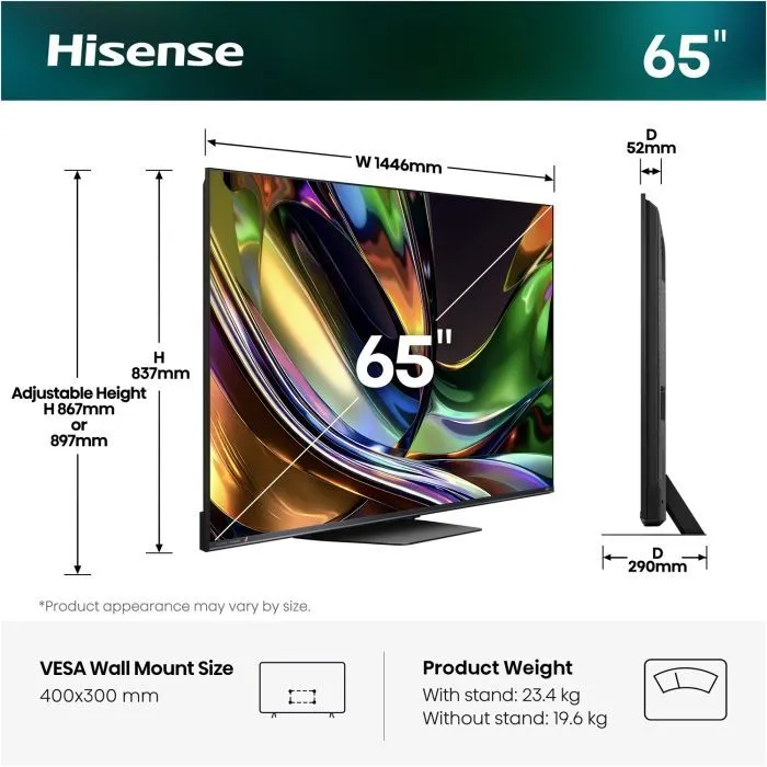 Телевізор Hisense 65UR8S зображення 2