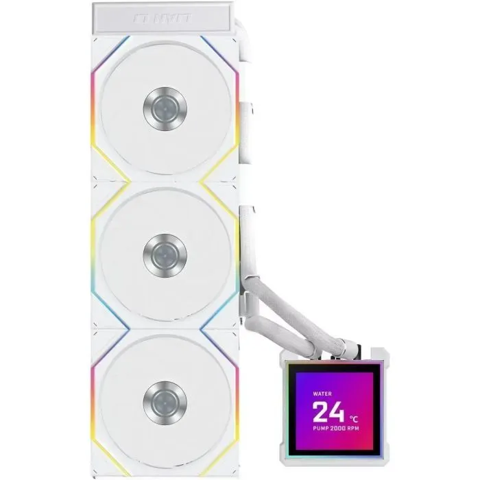 Система рідинного охолодження Lian Li HydroShift II LCD-S 360TL, White (G89.GHS2LCDS36TW.00) зображення 4