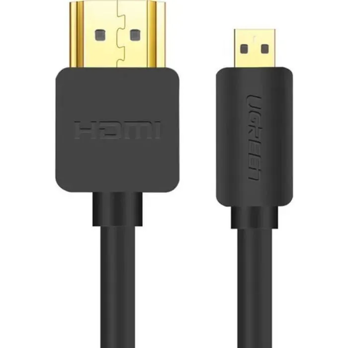 Кабель мультимедийный HDMI M to HDMI micro M 1.0m 4K HD127 black Ugreen (30148)