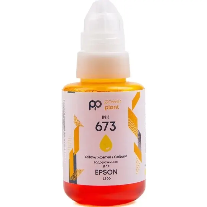 Чорнило PowerPlant Epson 673 L800 140г Yellow (PP673Y)