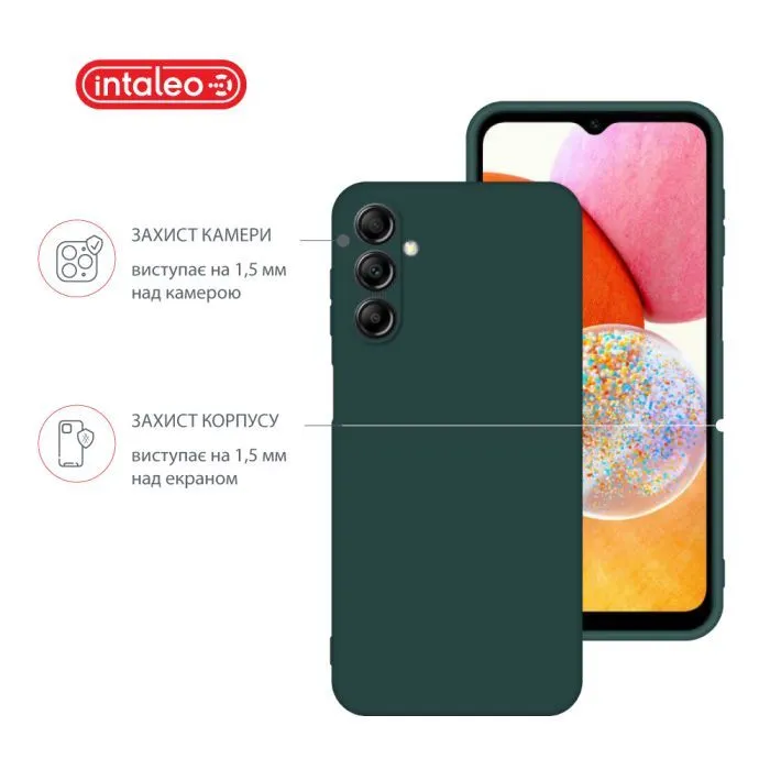 Чохол до мобільного телефона Intaleo Silicone Samsung Galaxy A14 Dark Green (1283126599972) зображення 3