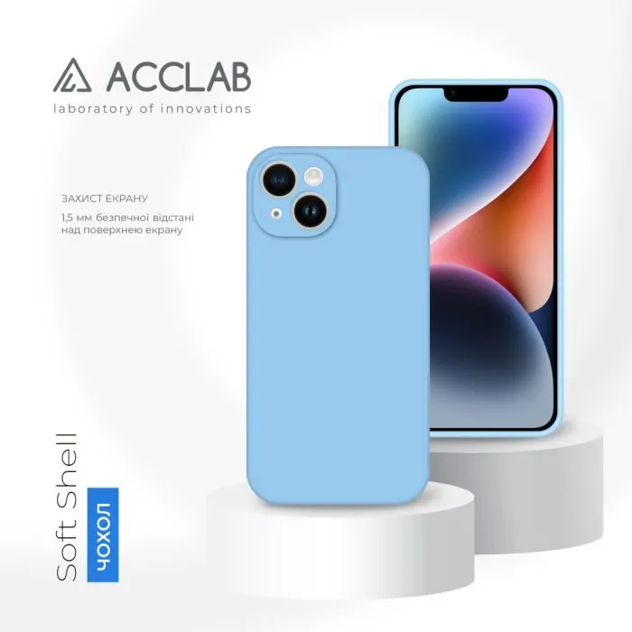 Чохол до мобільного телефона ACCLAB SoftShell Apple iPhone 14 Plus Light Blue (1283126567544) зображення 4