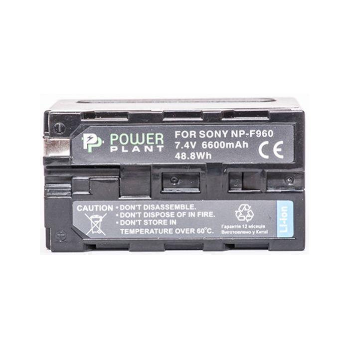 Аккумулятор к фото/видео PowerPlant Sony LED NP-F960 6600mAh (DV00DV1367) изображение 2