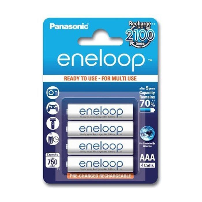 Аккумулятор Panasonic Eneloop AAA 750mAh NI-MH * 4 (BK-4MCCE/4BE)