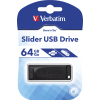 USB флеш накопитель Verbatim 64GB Slider Black USB 2.0 (98698) изображение 5