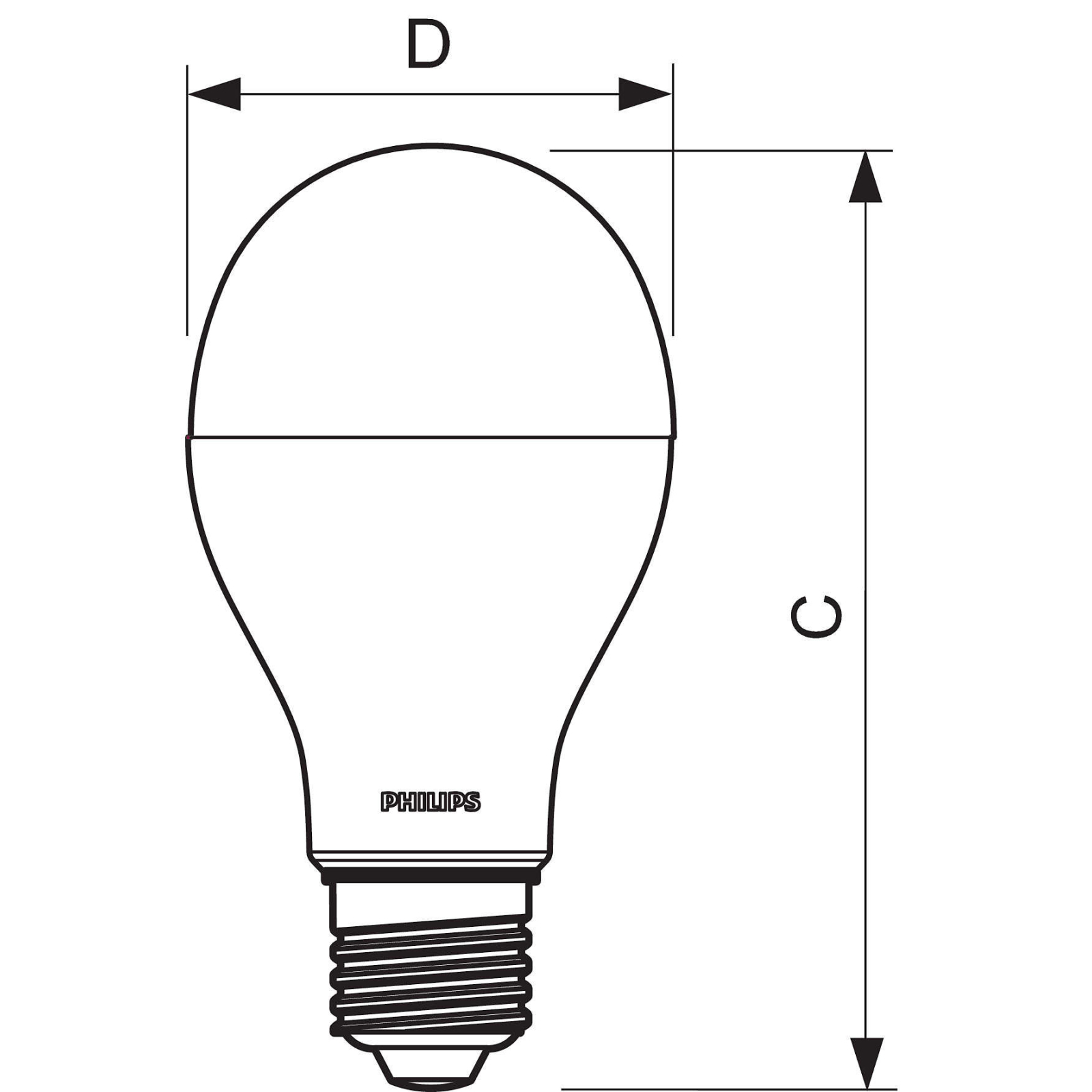 Лампочка Philips LEDBulb E27 14-100W 6500K 230V A67 (1+1) (8717943885077) изображение 3