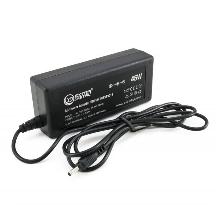 Блок питания к ноутбуку Extradigital Asus 19V, 2.37A, 45W (3.0x1.35) (PSA3835)