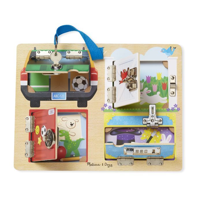 Ігровий набір Melissa&Doug Дерев'яна дошка із засувками та блокуванням (MD19540) зображення 2