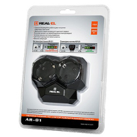 Мережевий фільтр живлення REAL-EL AR-01, black (EL122300005) зображення 4