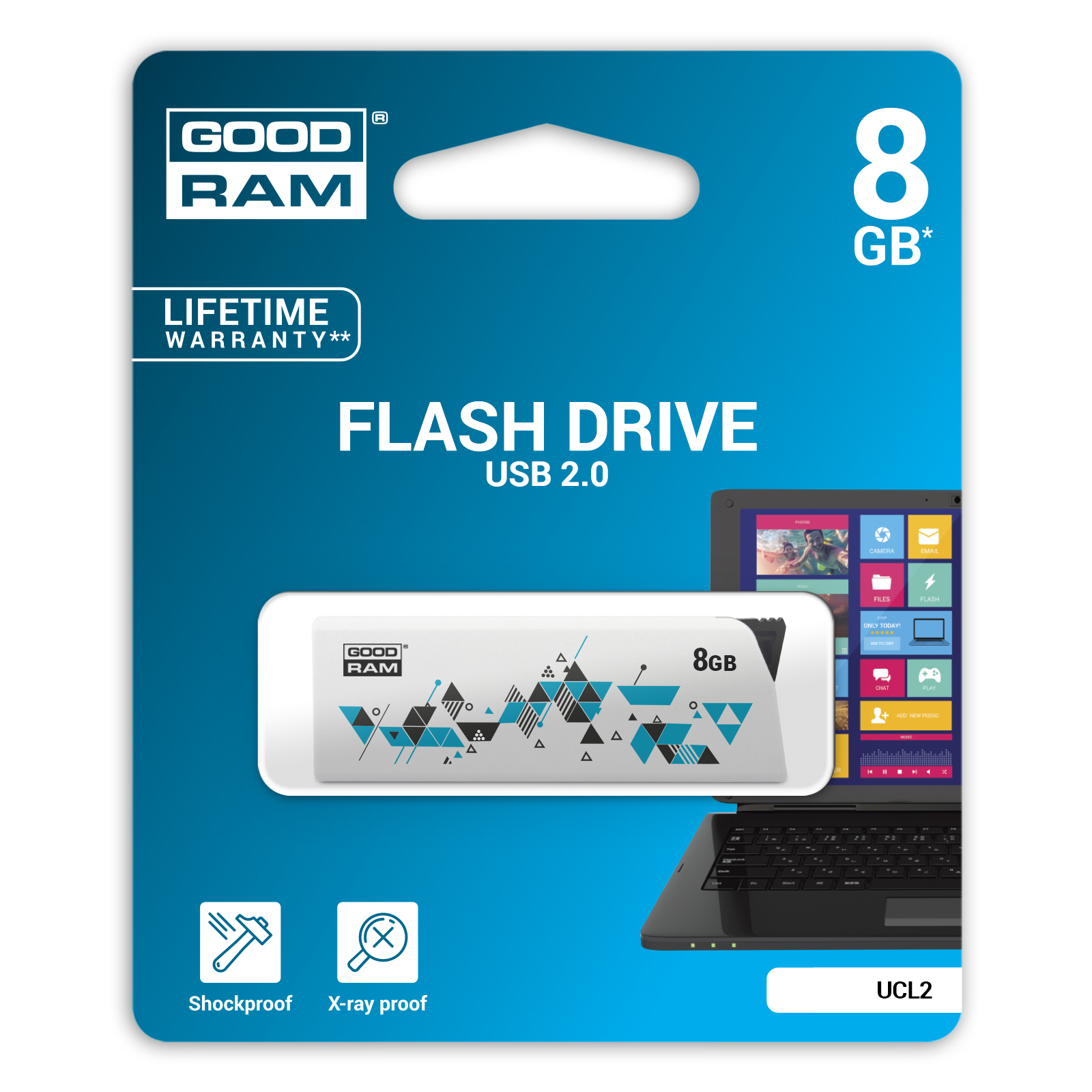 USB флеш накопитель Goodram 8GB Cl!ck White USB 2.0 (UCL2-0080W0R11) изображение 5