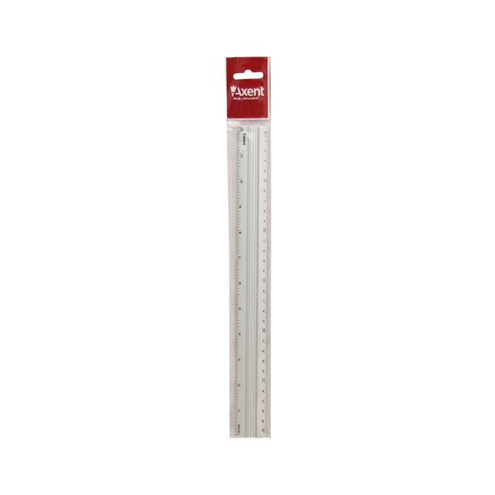 Лінійка Axent aluminum, 30cm, grey (7430-А) зображення 2