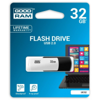 USB флеш накопитель Goodram 32GB UCO2 (Colour Mix) Black/White USB 2.0 (UCO2-0320KWR11) изображение 2