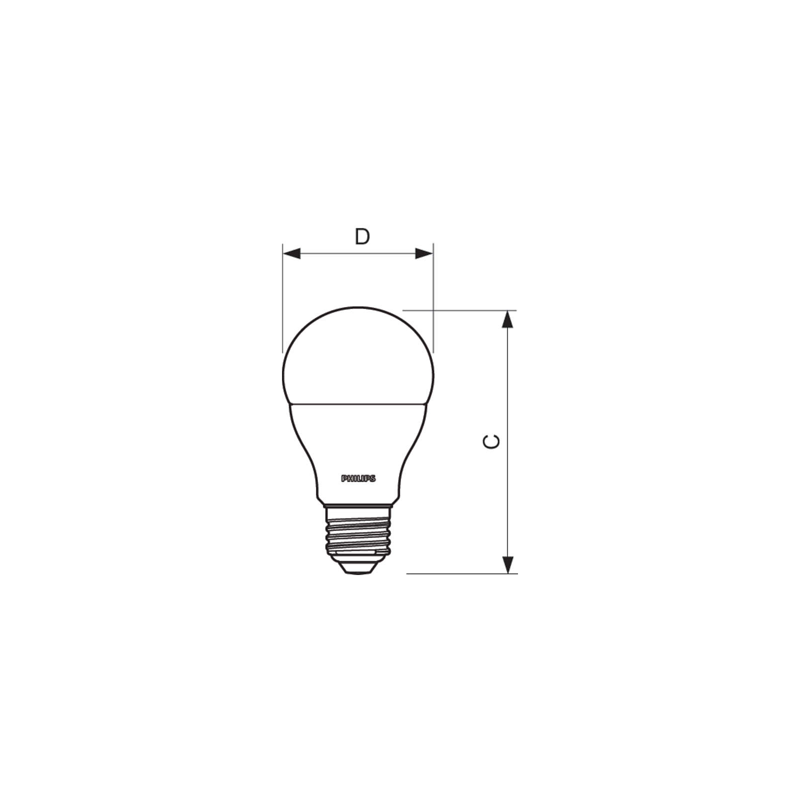 Лампочка Philips Bulb E27 6-50W 230V 6500K A60/PF (929001163507) зображення 2