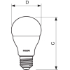 Лампочка Philips Bulb E27 6-50W 230V 6500K A60/PF (929001163507) изображение 2