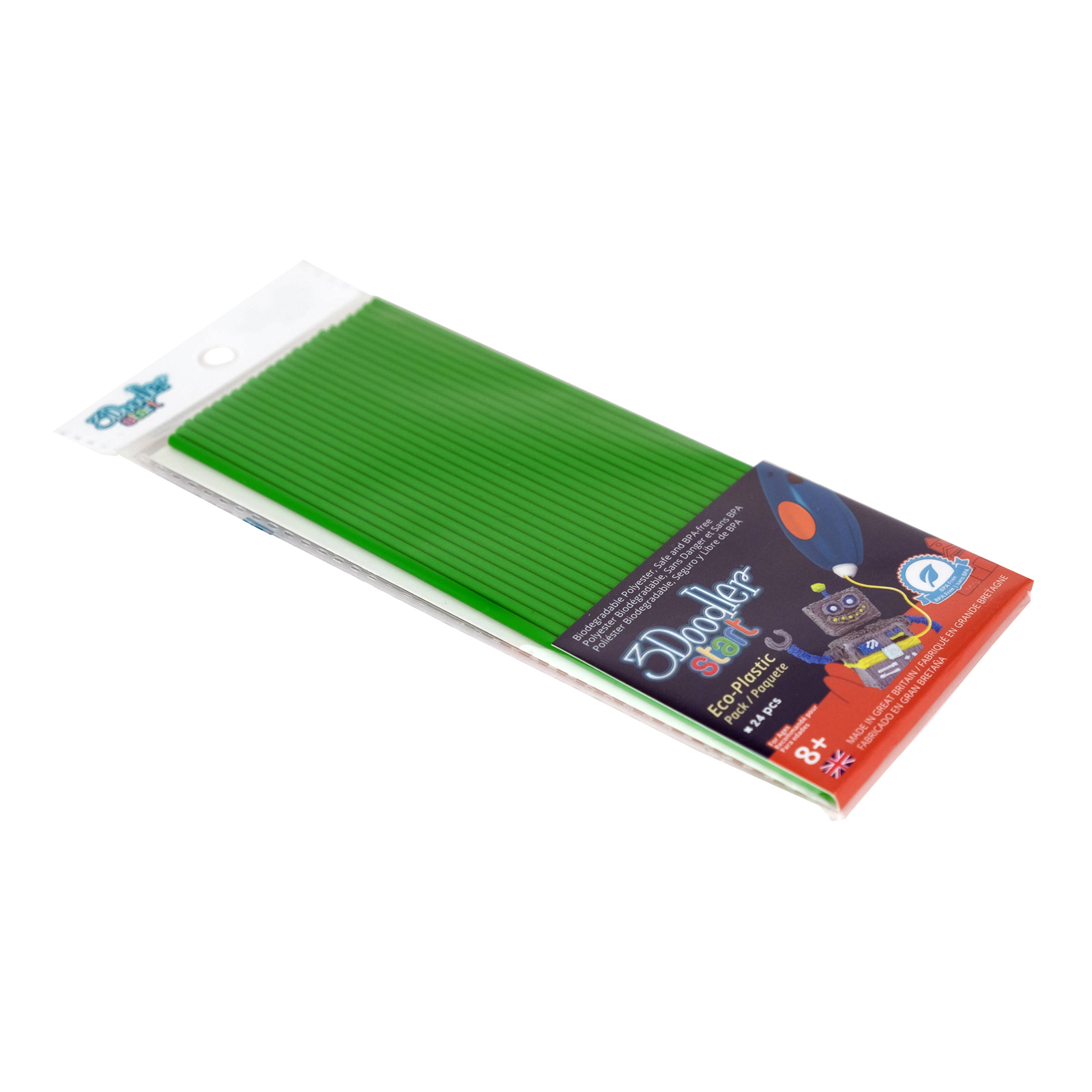 Стержень для 3D-ручки 3Doodler Start зеленые 24 шт (3DS-ECO07-GREEN-24)